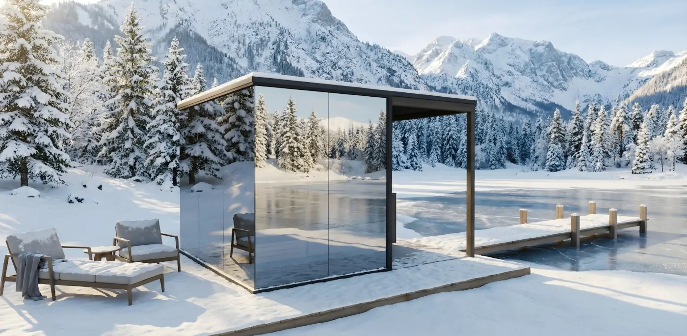 Winterliche Sauna
