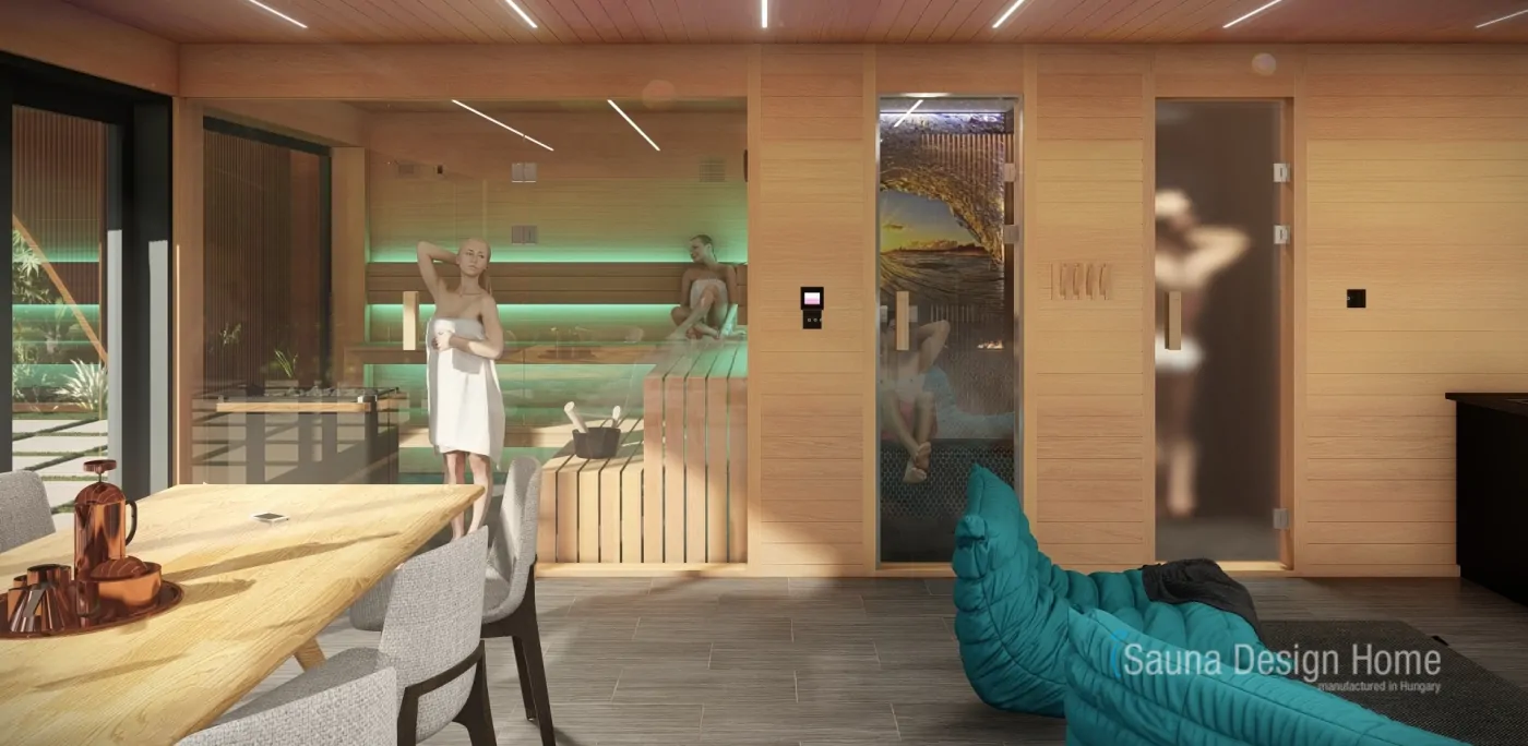 Sauna Wellnessbau privat Chiemsee