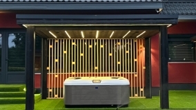 dach für jakuzzi sauna