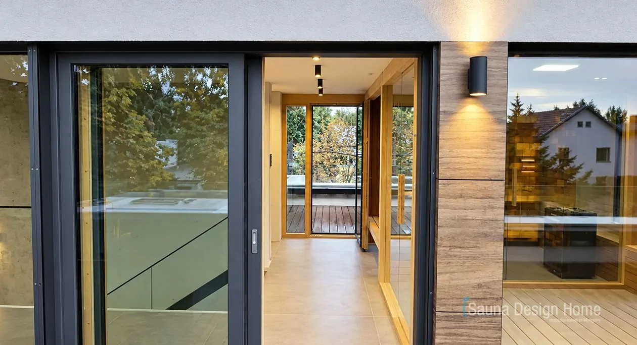 Integrierte Sauna und privater Wellnessbereich
