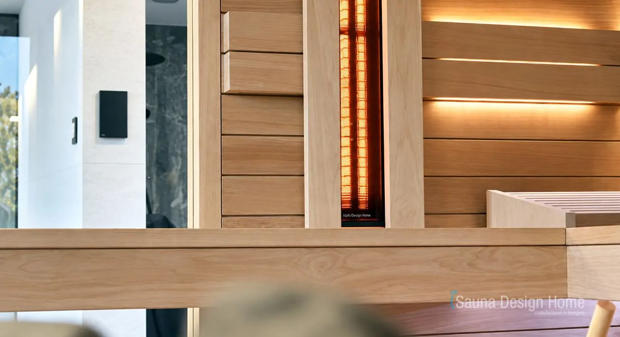 Sauna mit Infrarotpaneel