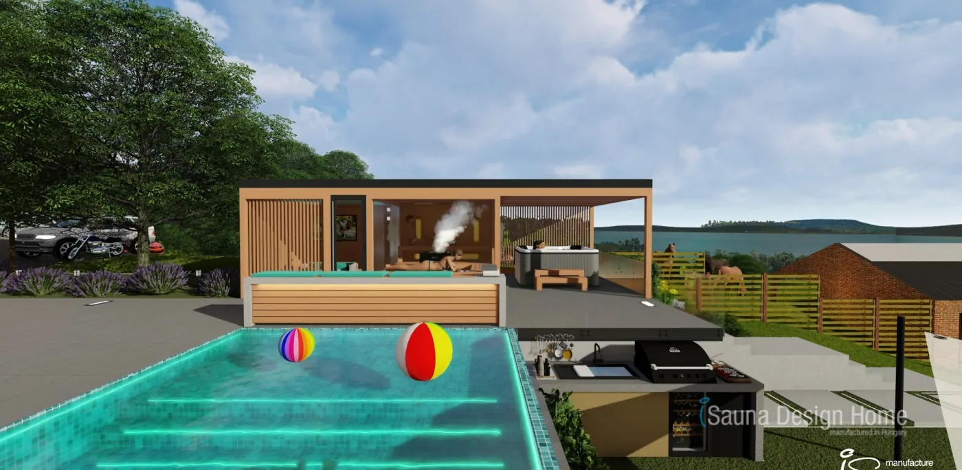 Saunahaus mit Pool Bodensee