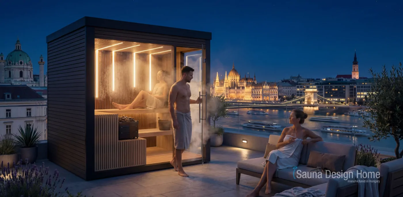 modern sauna kabin