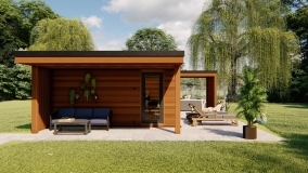 Stilvolles Saunahaus Garten Baden-Württemberg