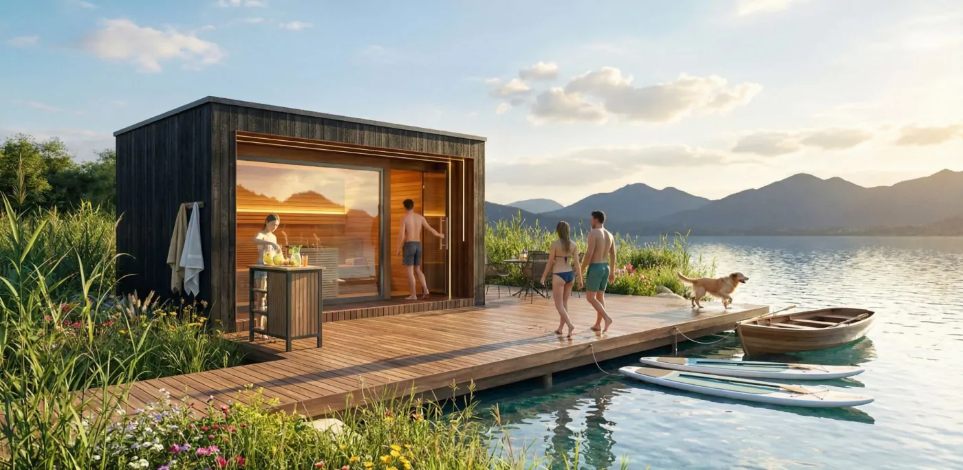 Exklusive Gartensauna