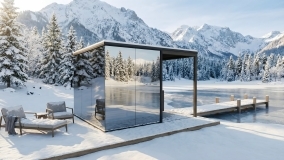 Winterliche Sauna