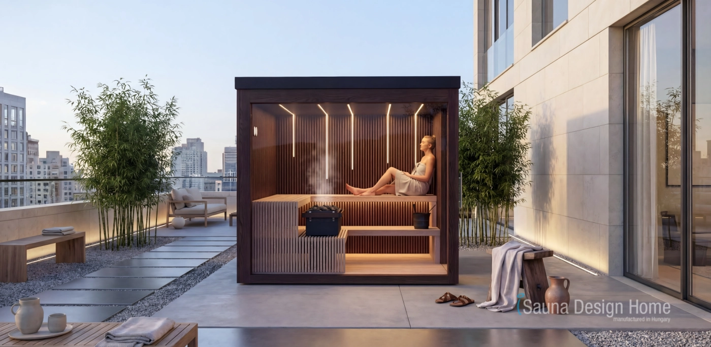 modern sauna kabin