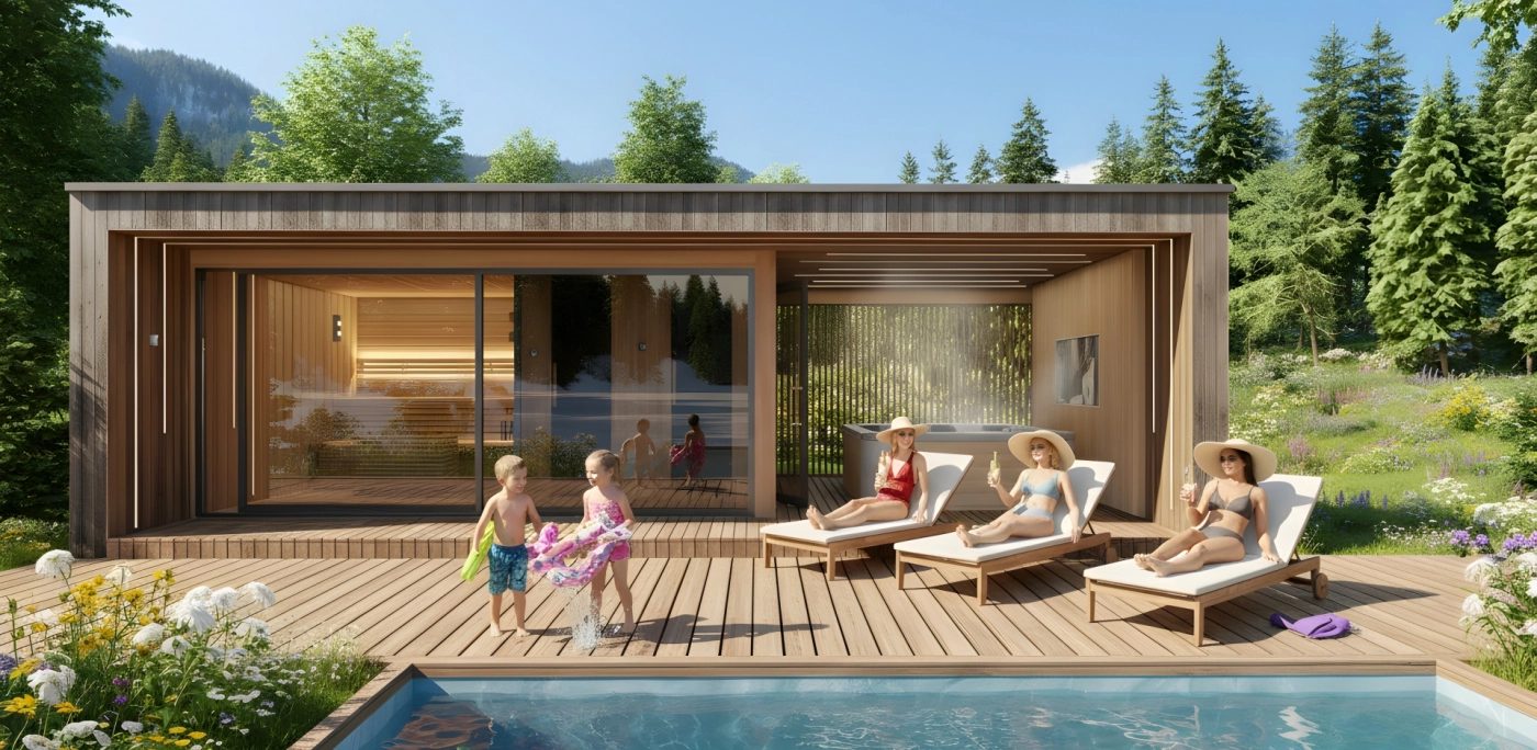 Sauna mit Ruhebereich