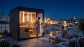 modern sauna kabin