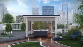Pergola mit zipSCREEN Sonnenschutz in Weiß