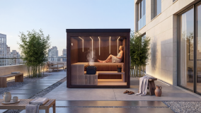modern sauna kabin