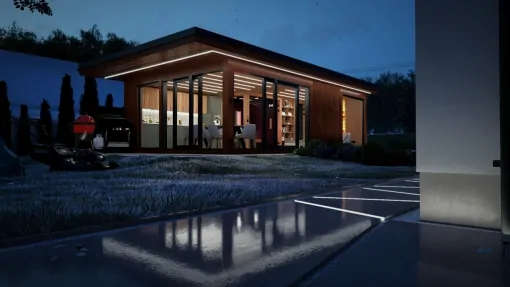 Wellnesshaus bei Nacht Wellnesshaus bei Nacht
